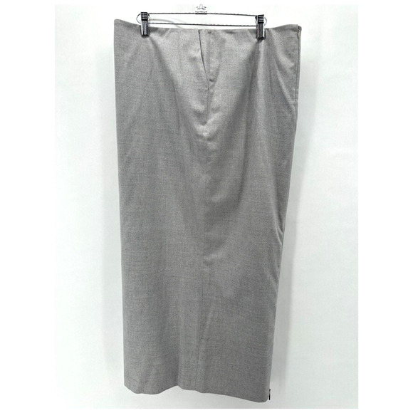 Fabiana Filippi‎ Maxi Skirt Back Zip Womens XL Grey Wool Cashmere Capsule Preppy - Picture 8 of 12